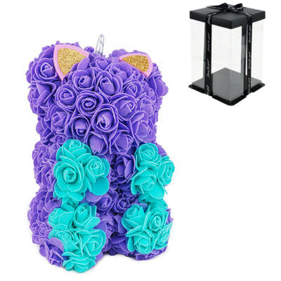 МЕЧЕ ОТ РОЗИ И АКСЕСОАРИ 25 СМ. + КУТИЯ