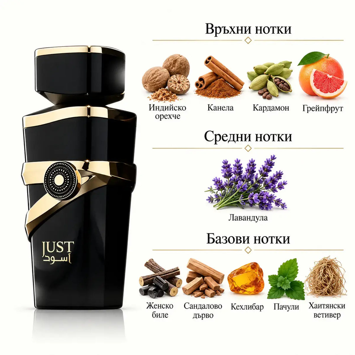 JUST ASWAD Fragrance World – мъжки арабски парфюм EDP, 100 мл.