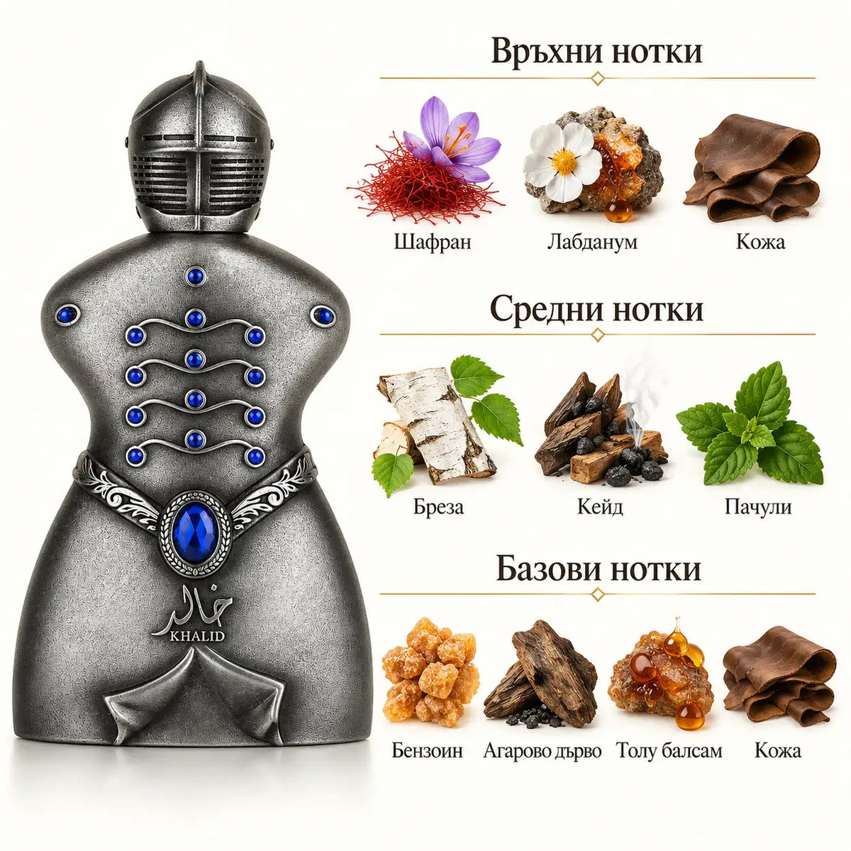 KHALID Lattafa Niche Emerati – мъжки арабски парфюм EDP, 80 мл - снимка 2