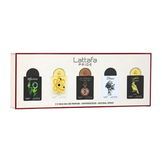 КОМПЛЕКТ LATTAFA PRIDE COLLECTION 01 – подаръчна кутия с петте аромата по 20 мл