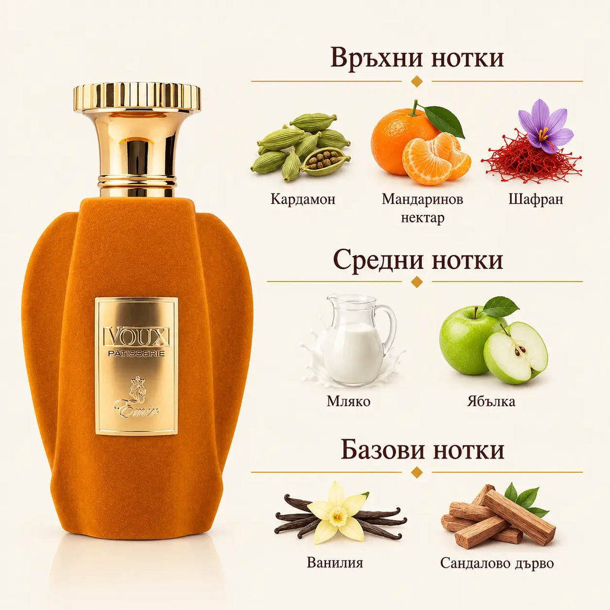VOUX PATISSERIE Emir – унисекс арабски парфюм EDP, 100 мл.